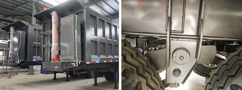Factory precautions for semi dump trailers